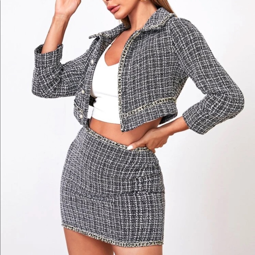 Tweed two piece